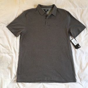 Volcom collared 3 button short sleeve